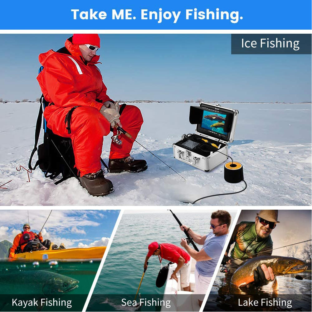 Eyoyo Underwater Fishing Camera 1024x600 Screen Upgraded 720P 12 IR Lights