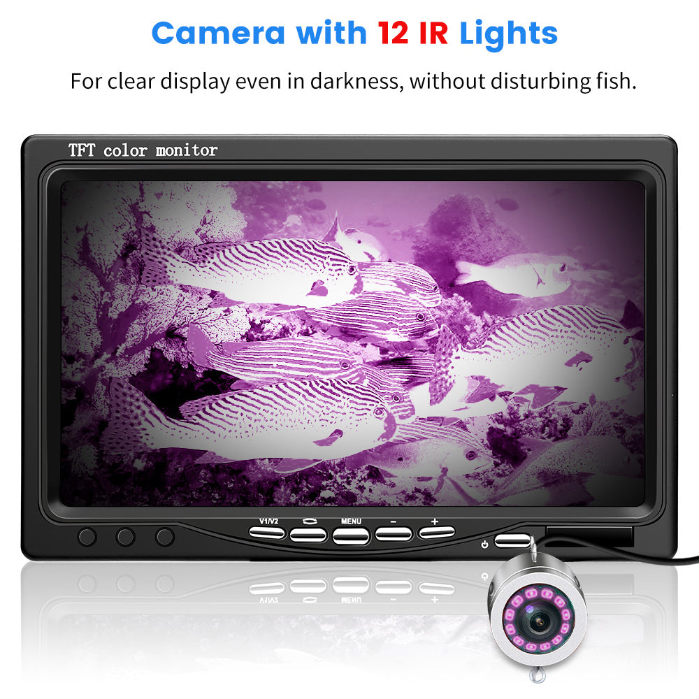 Eyoyo Underwater Fishing Camera 1024x600 Screen Upgraded 720P 12 IR Lights