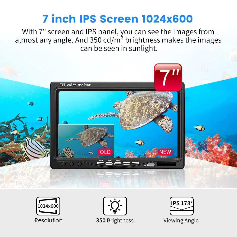 Eyoyo Underwater Fishing Camera 1024x600 Screen Upgraded 720P 12 IR Lights