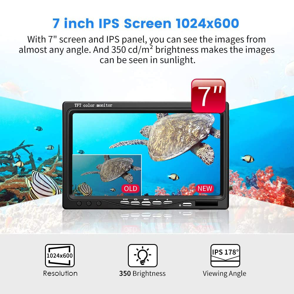 7 Inch Monitor for Eyoyo 720P Underwater Fishing Camera