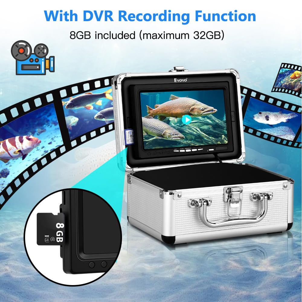 Eyoyo 7 inch Underwater Fishing Camera 1000TVL Waterprood IR Camera