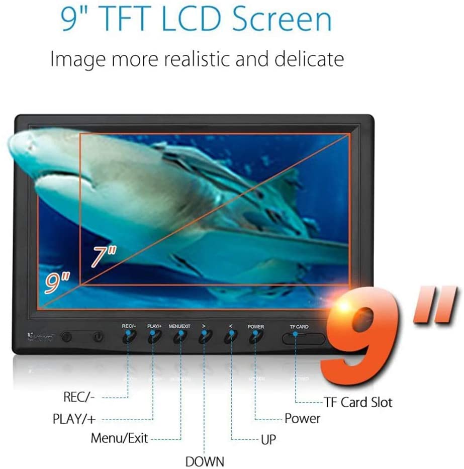 9 inch monitor for Eyoyo 9 inch 1000TVL fishing camera
