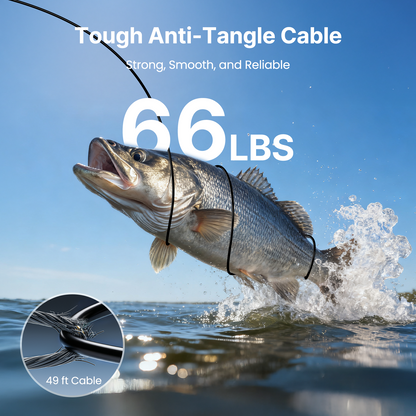 Eyoyo Underwater Fishing Camera 7 Inch: Ice Fishing Camera with 2 Batteries, Portable Fish Finder Waterproof 1000TVL Fishing Camera 12pcs Infrared Lights 15m Cable for Lake, Boat, Ice Fishing