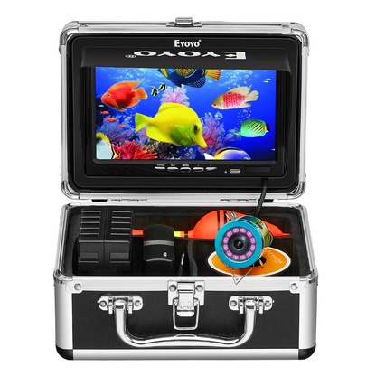 Eyoyo 7 inch LCD Underwater Fishing Camera Waterproof 1000TVL 12pcs Infrared Lights
