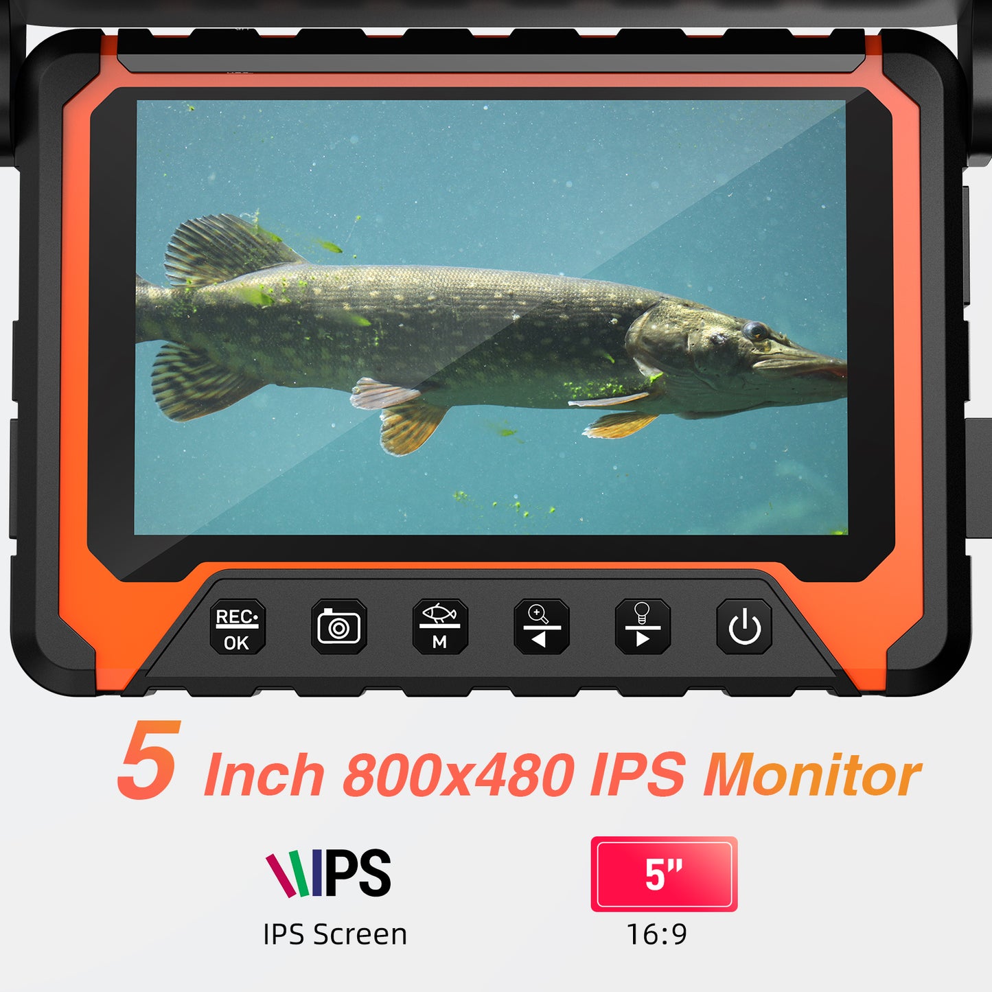 5 Inch Underwater Fishing Camera, Underwater Video Camera DVR Video Recording