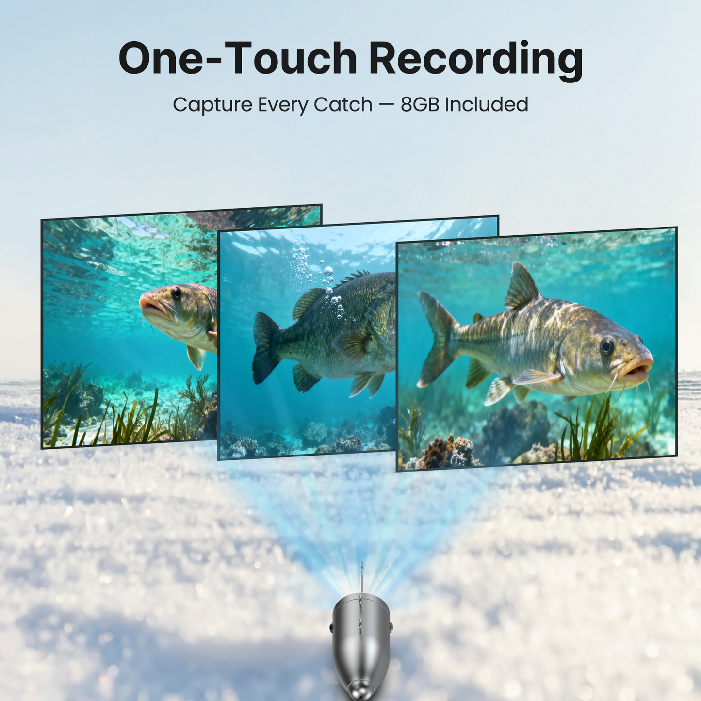 Eyoyo Underwater Fishing Camera 7 Inch 1080P DVR, 12 IR Lights, IP68 Waterproof, Low-Temperature Battery, Ideal for Ice, Lake, and Night Fishing