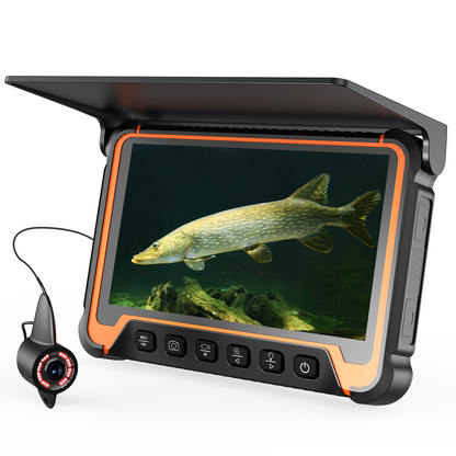 Eyoyo Underwater Fishing Camera 7": 1080P Portable Fish Finder w/DVR, Ice Fishing Camera w/ 8 IR Lights, 8H Battery, USB-C Charging, 15m/49ft Cable for Night & Lake Fishing
