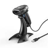 Eyoyo USB Wired 1D Barcode Scanner with Adjustable Stand, Handheld Bar Code Scanner Reader, Plug &Play, Fast &Precise, 2M Ultra Long Cable