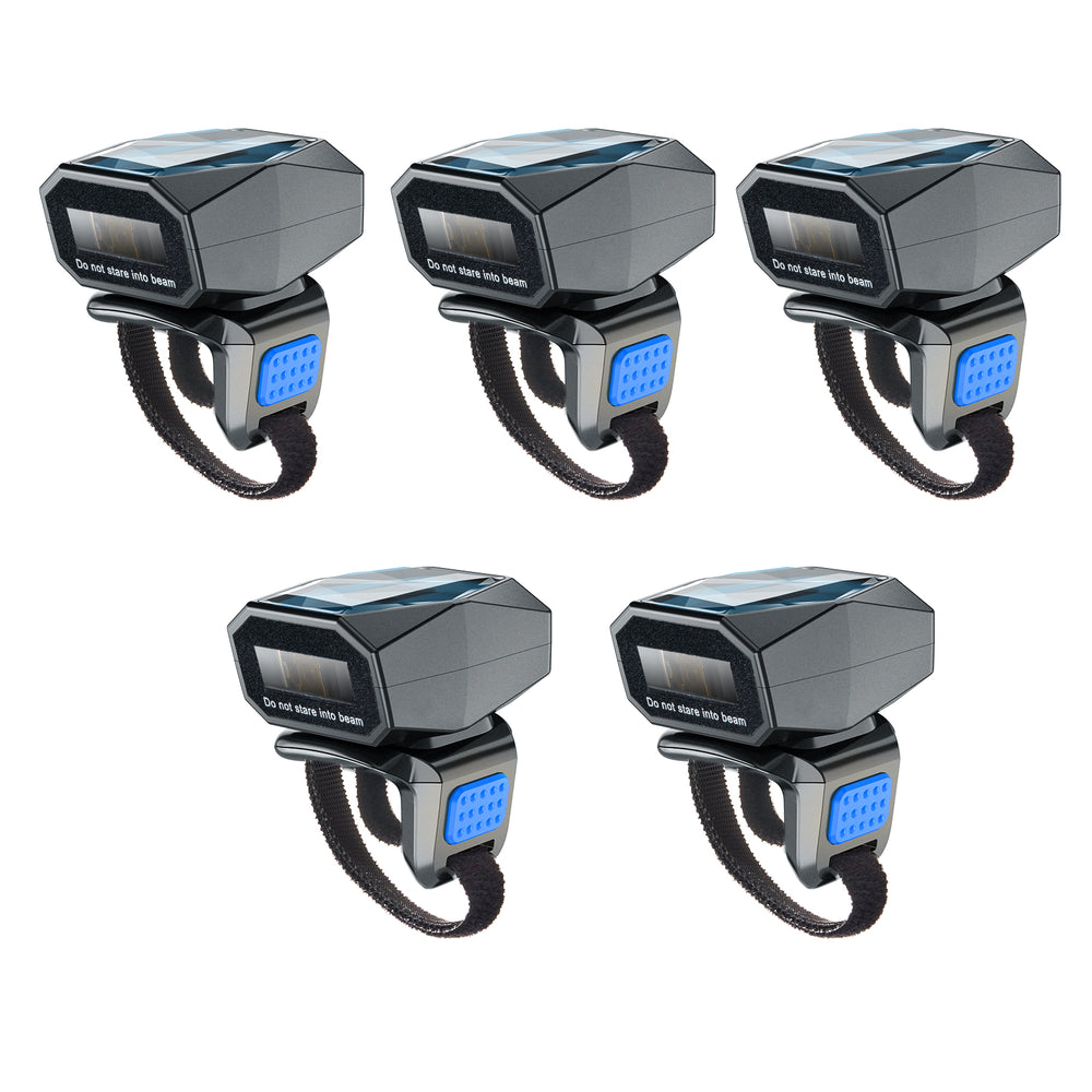 Upgraded Eyoyo 1D Ring Barcode Scanner Bluetooth, 2.4G Wireless, USB Wired Inventory Bar Code Scanner Fast Scanning Portable Mini Finger Barcode Reader for Tablet iPhone IPad Android Windows Mac