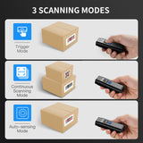 Eyoyo Mini 1D 2D QR Bluetooth Barcode Scanner Wireless Build with Heavy Duty Industrial Material,Drop Resistance,Image Scanning Portable Reader for Retail Warehouse Inventory for iPhone,Android, iOS