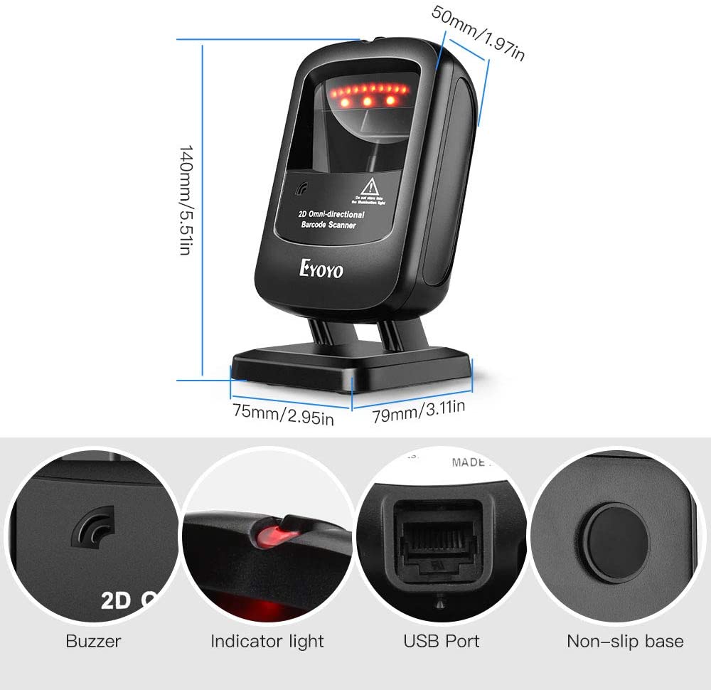 Eyoyo EY-2200 hands-Free USB code scanner