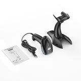 Eyoyo USB Wired 1D Barcode Scanner with Adjustable Stand, Handheld Bar Code Scanner Reader, Plug &Play, Fast &Precise, 2M Ultra Long Cable