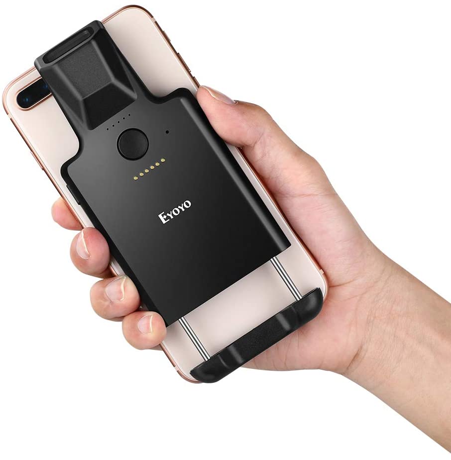 Eyoyo EY-017L 1D Wireless Bluetooth Barcode Scanner with Portable Back Clip
