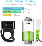 EYOYO R30 1D Ring Bluetooth Laser Barcode Scanner, Compatible with 2.4GHz