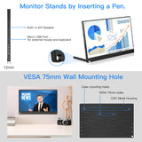 Eyoyo Portable Computer Monitor 4K Gaming Monitor 13.3" 3840x2160 UHD IPS Display USB-C Monitor