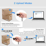 Eyoyo 1D Laser Bluetooth Barcode Scanner EY-021L,Mini 2.4G Wireless & Bluetooth & USB Wired 3-in-1 Barcode Reader