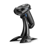 Eyoyo EY-019Y 1D 2D USB Wired Barcode Scanner with Stand, Handheld Scanner for Inventory Management, Portable Bar Code/QR Code Reader Screen Scanning Auto Sensing- Handsfree Scanner